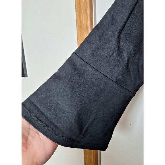 J. Jill Women Large Black Keyhole Bell Sleeve Ponte Knit Knee Length Dress - Picture 7 of 7